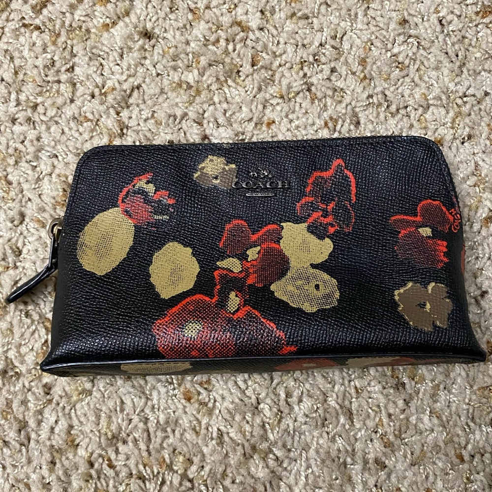 Coach Cosmetic Bag in Printed Saffiano Leather